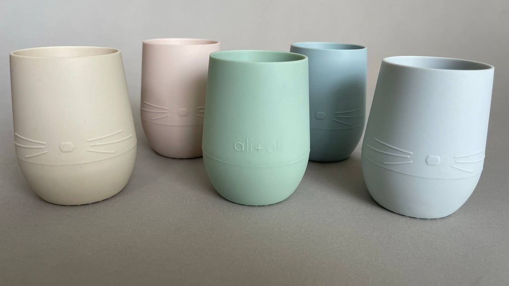 Bunny Face Silicone Open Cup for Baby & Toddler (Dream Blue)