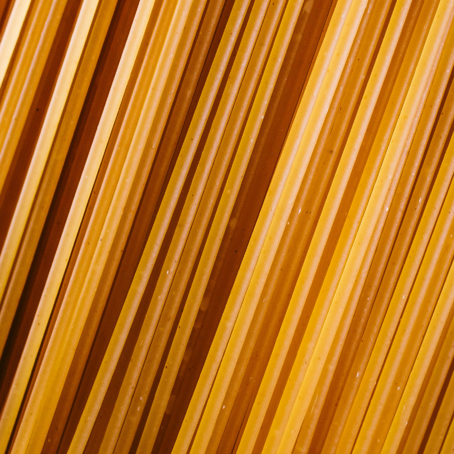 Close-up of uncooked spaghetti pasta strands