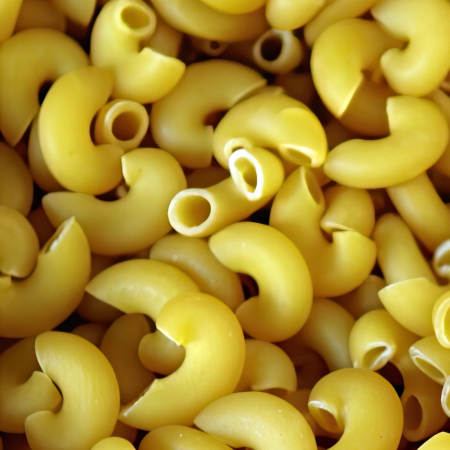 Close-up of yellow macaroni pasta