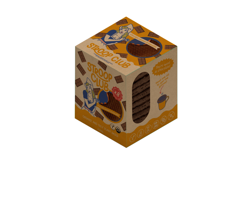 Chocolate Caramel Organic and Plant Based Stroopwafel 8-pack