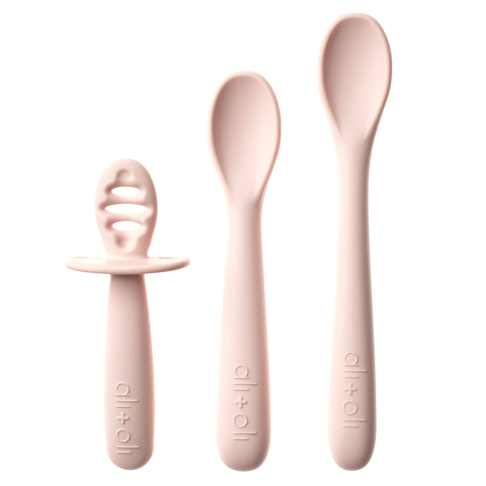 3-peice  Multi Stage Spoon Set for Baby (Blush) 6m+