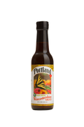 Bottle of Portland Worcestershire sauce on a white background