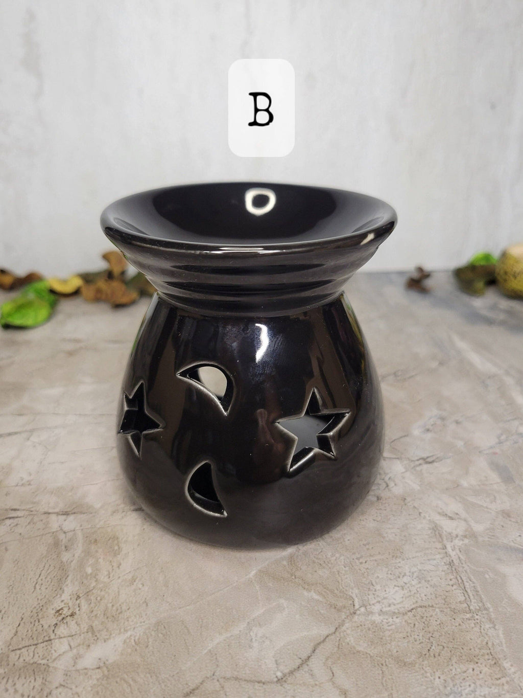 Moon and Stars oil burner, Wax Warmer, Metaphysical décor
