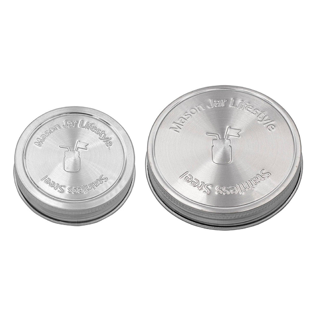Stainless Steel Storage Lids w/ Silicone Seals for Mason Jar