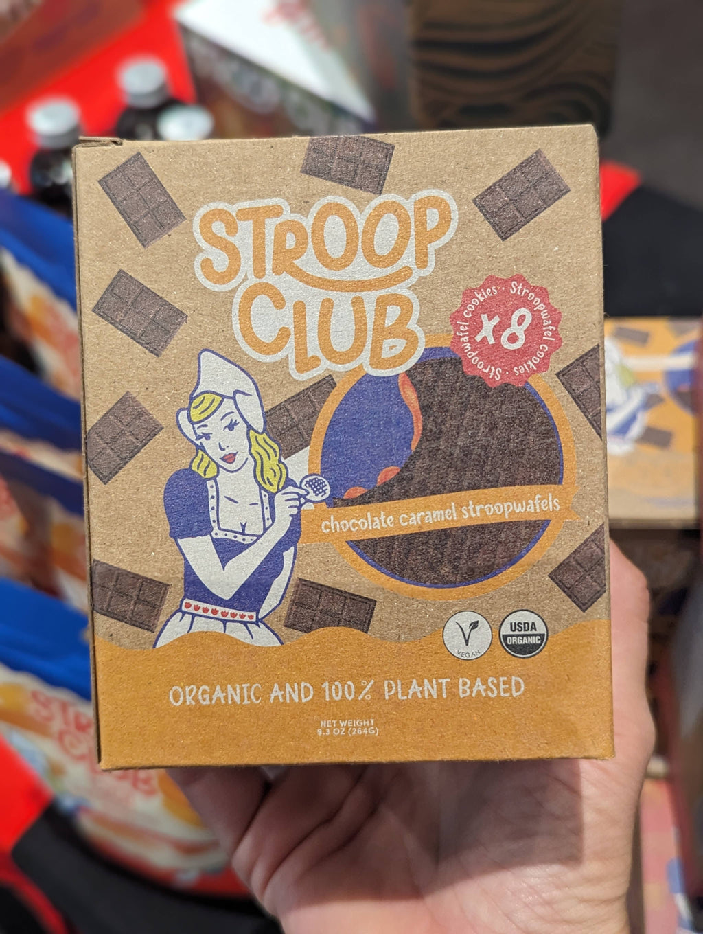 Chocolate Caramel Organic and Plant Based Stroopwafel 8-pack