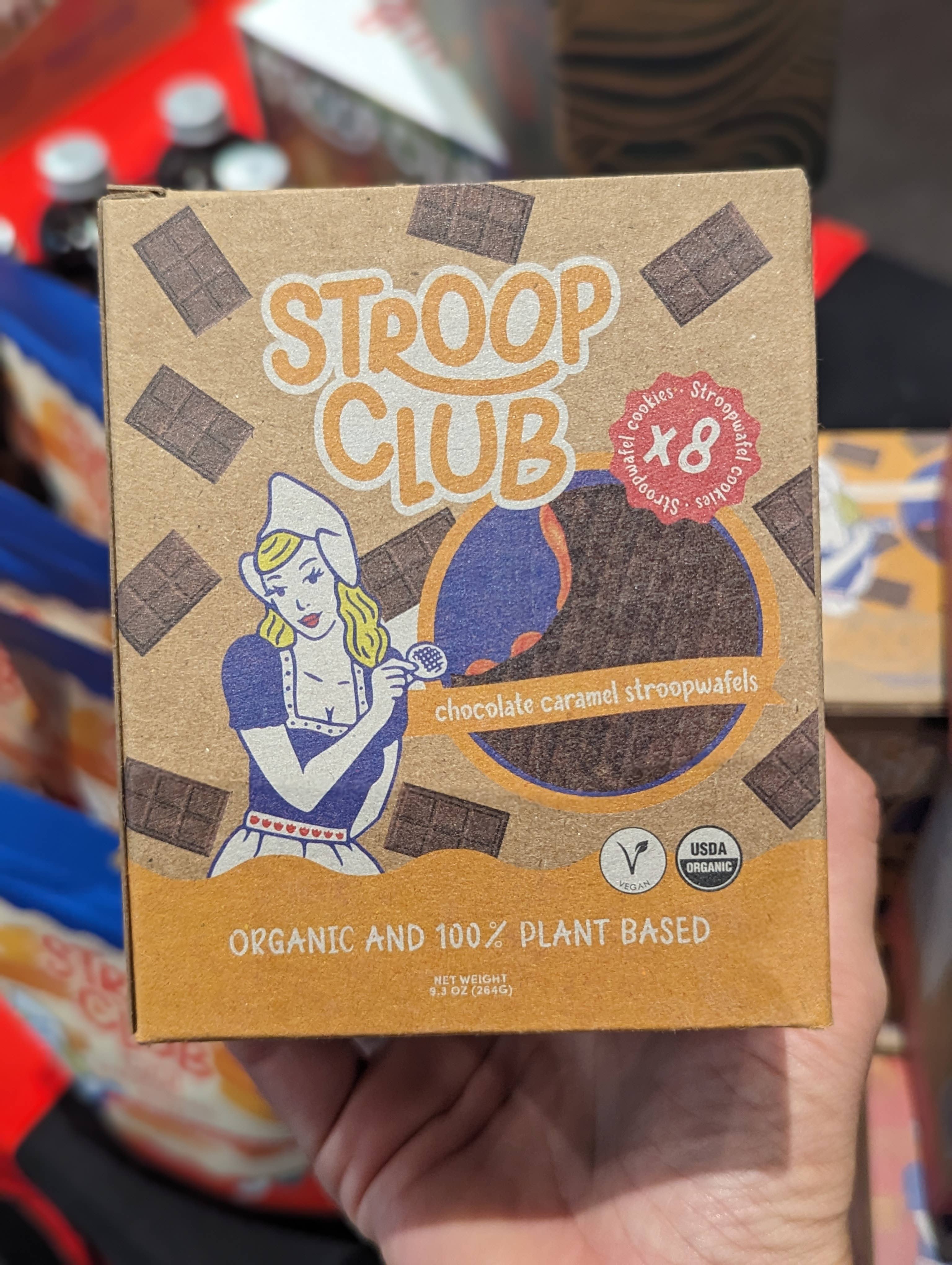 Chocolate Caramel Organic and Plant Based Stroopwafel 8-pack