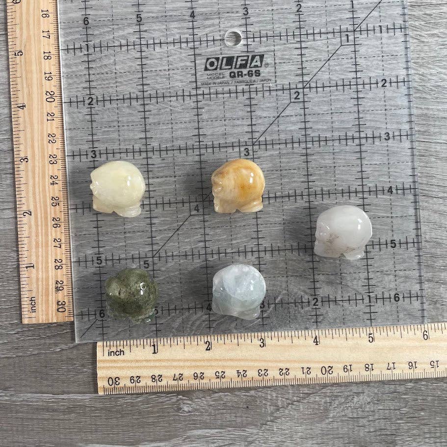 Assorted Gemstone Skull Figurines – Crystal Carvings