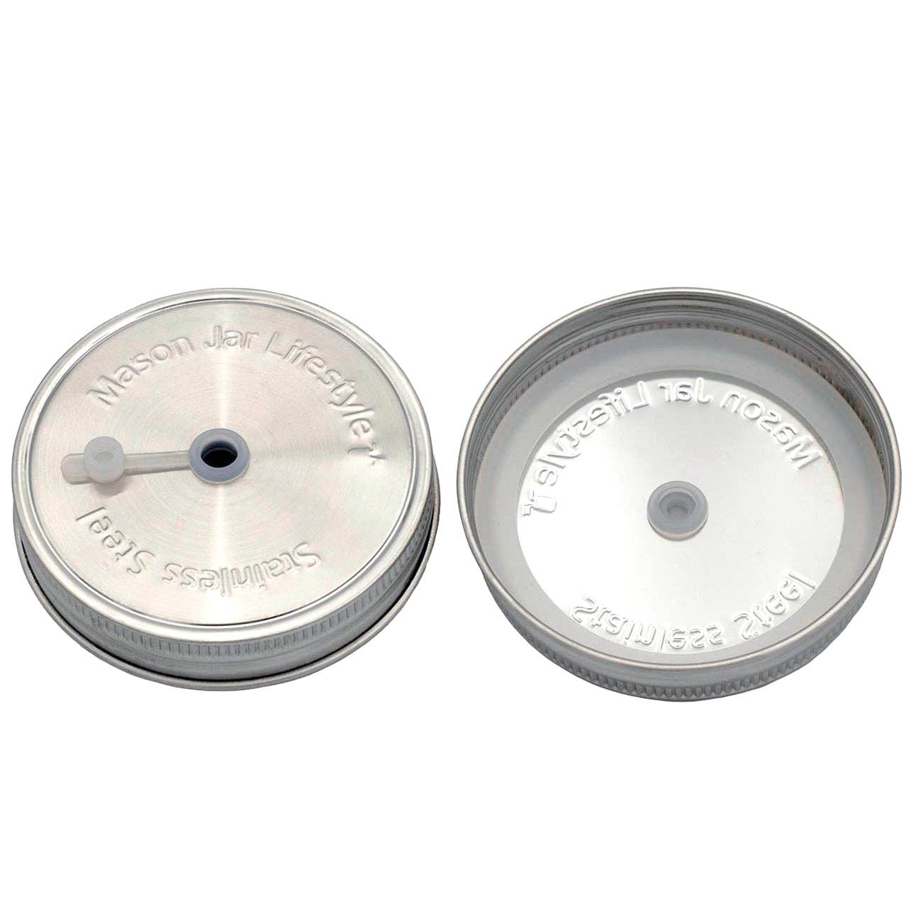 Stainless Steel Straw Hole Tumbler Lids for Mason Jars
