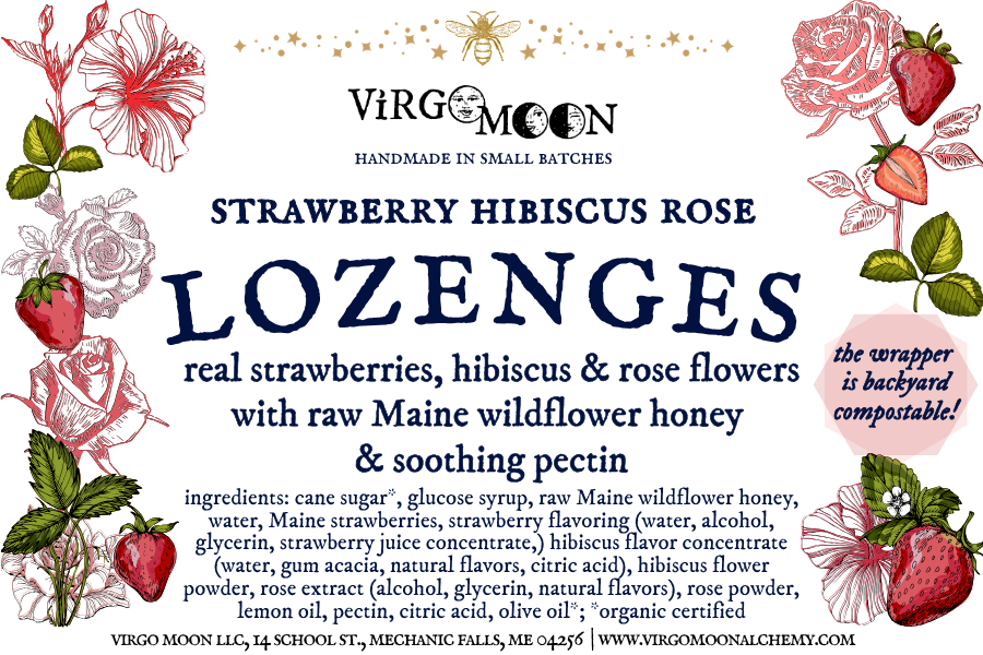 Strawberry Hibiscus Rose Lozenges