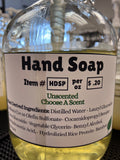 Hand soap bottle with label showing price and product details.