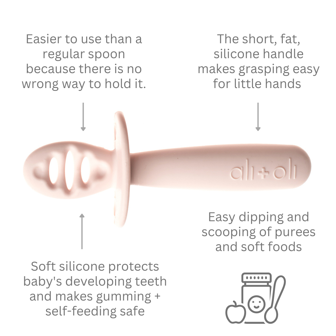 3-peice  Multi Stage Spoon Set for Baby (Blush) 6m+