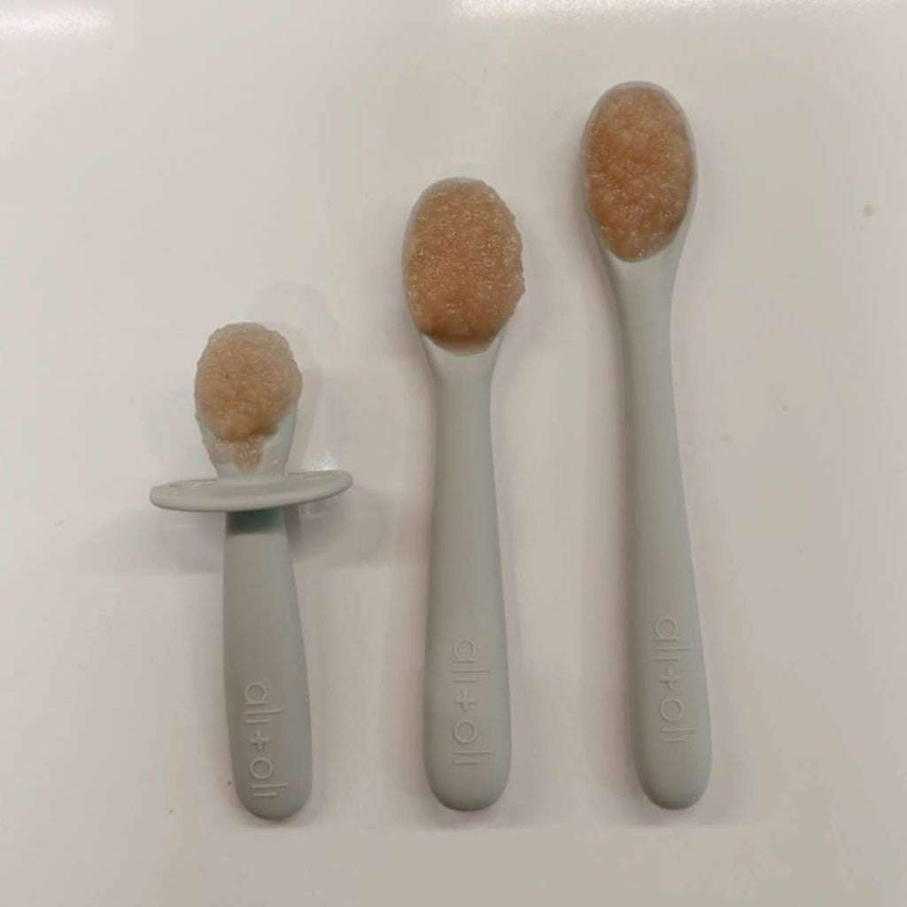 3-peice Multi Stage Spoon Set for Baby (Blue) 6m+