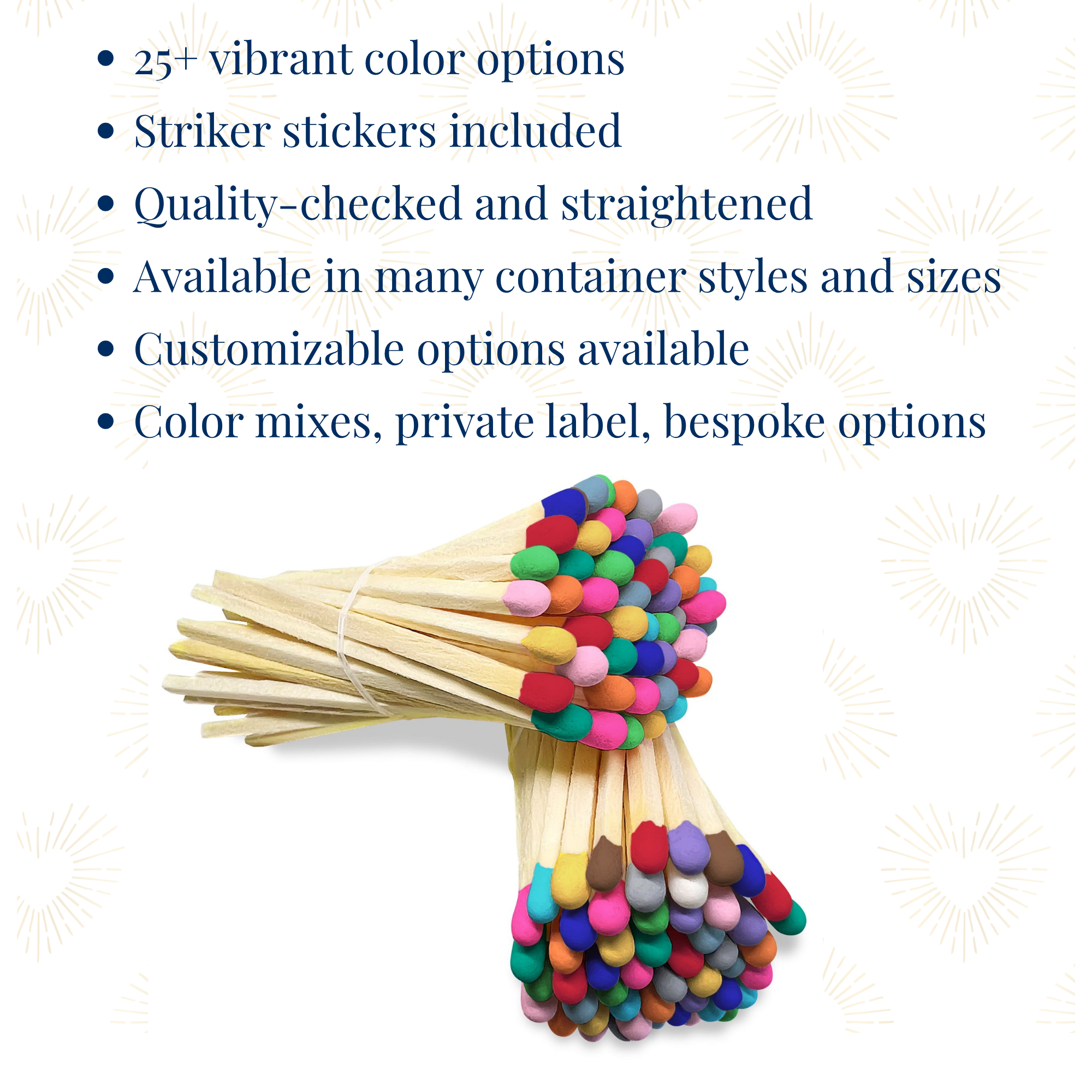 4" Matches set of 24
