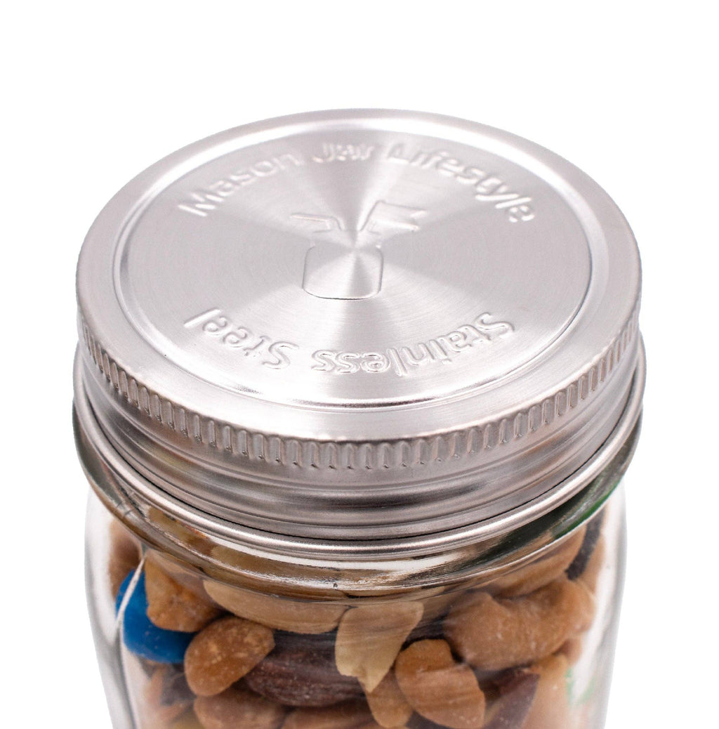 Stainless Steel Storage Lids w/ Silicone Seals for Mason Jar