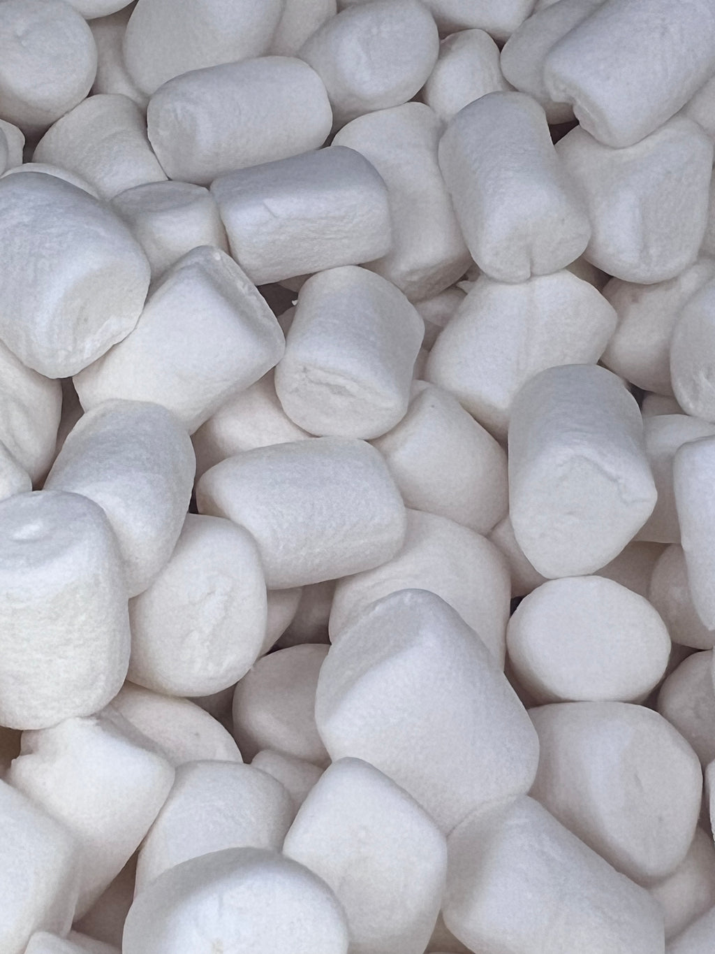 Close-up of white marshmallows