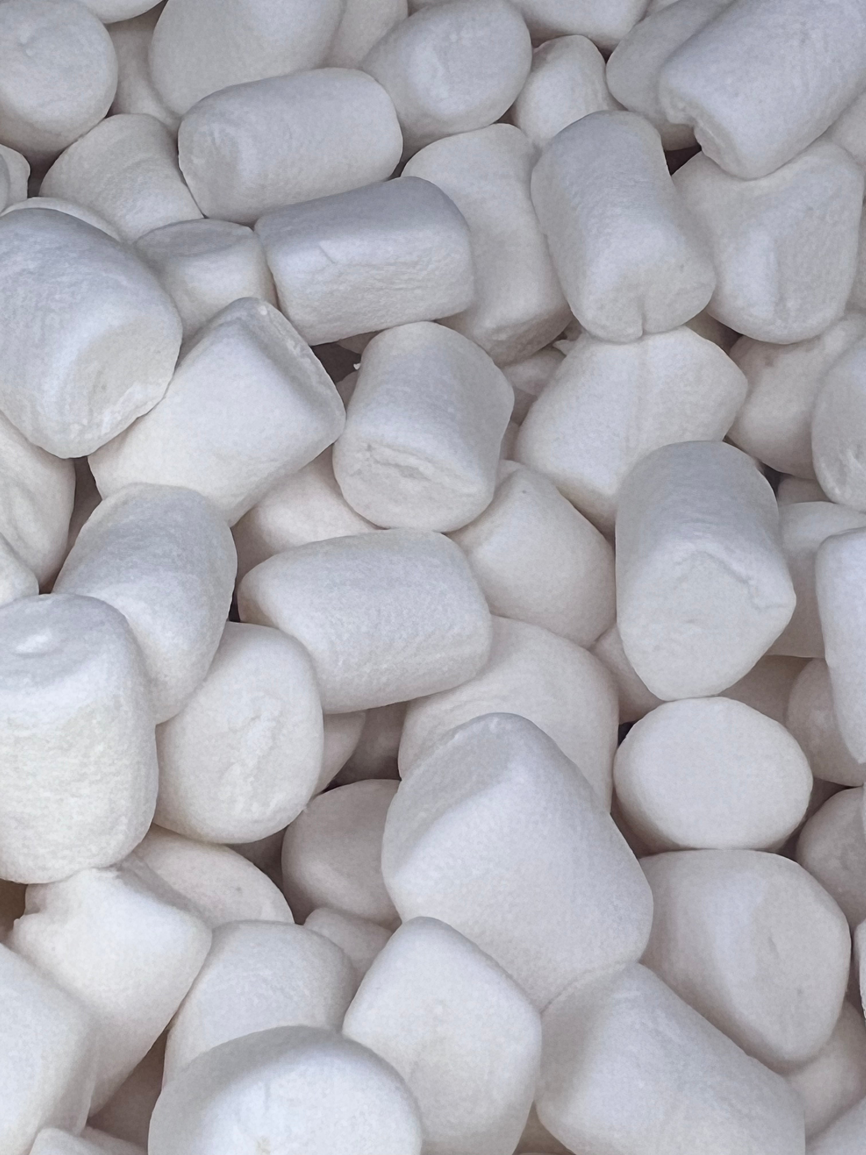Close-up of white marshmallows