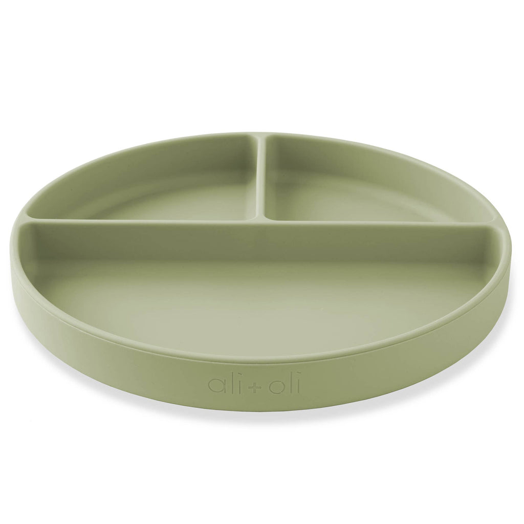 Baby Plate with Suction and  Divided Portions (Sage)