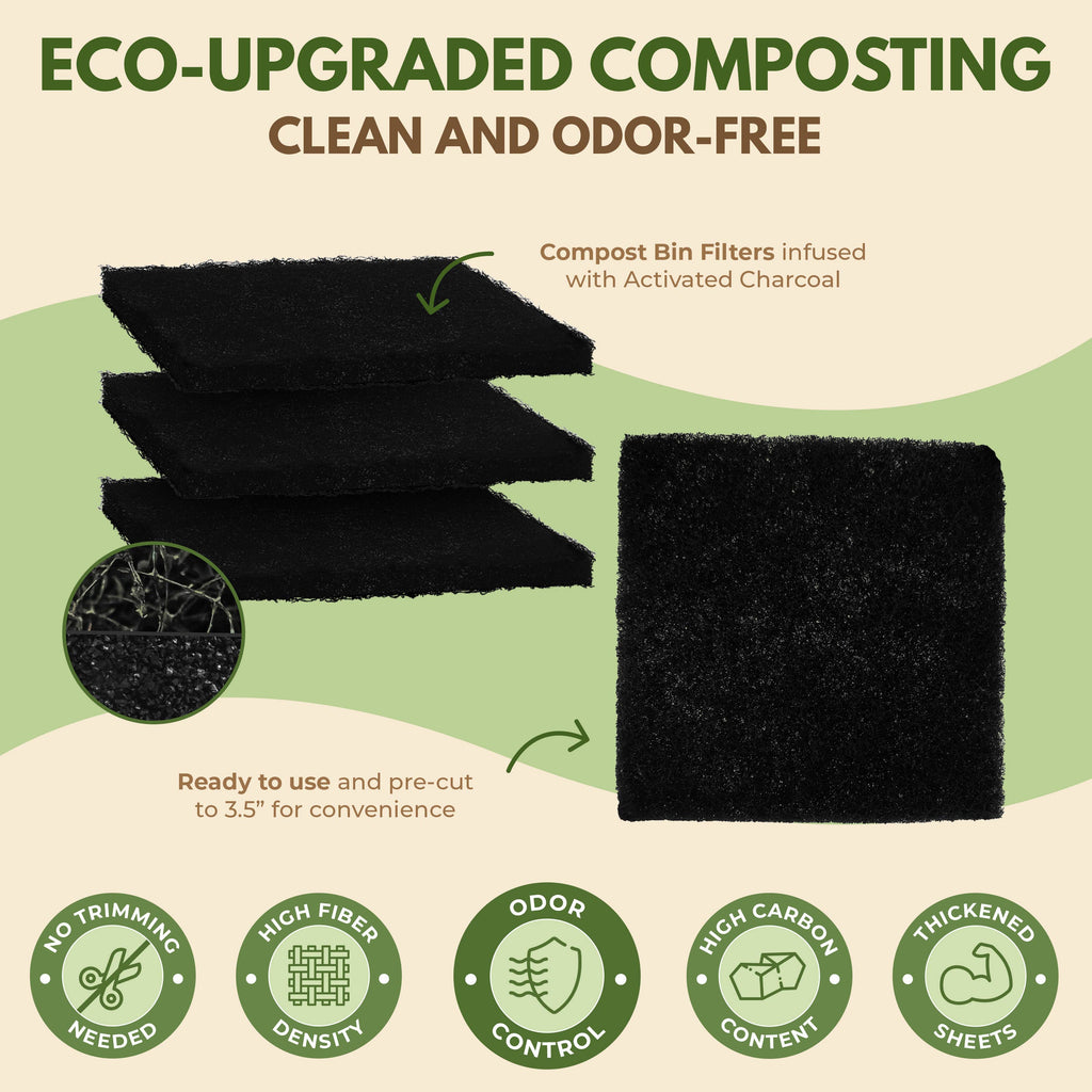 Activated Charcoal Compost Bin Filters 3.5"