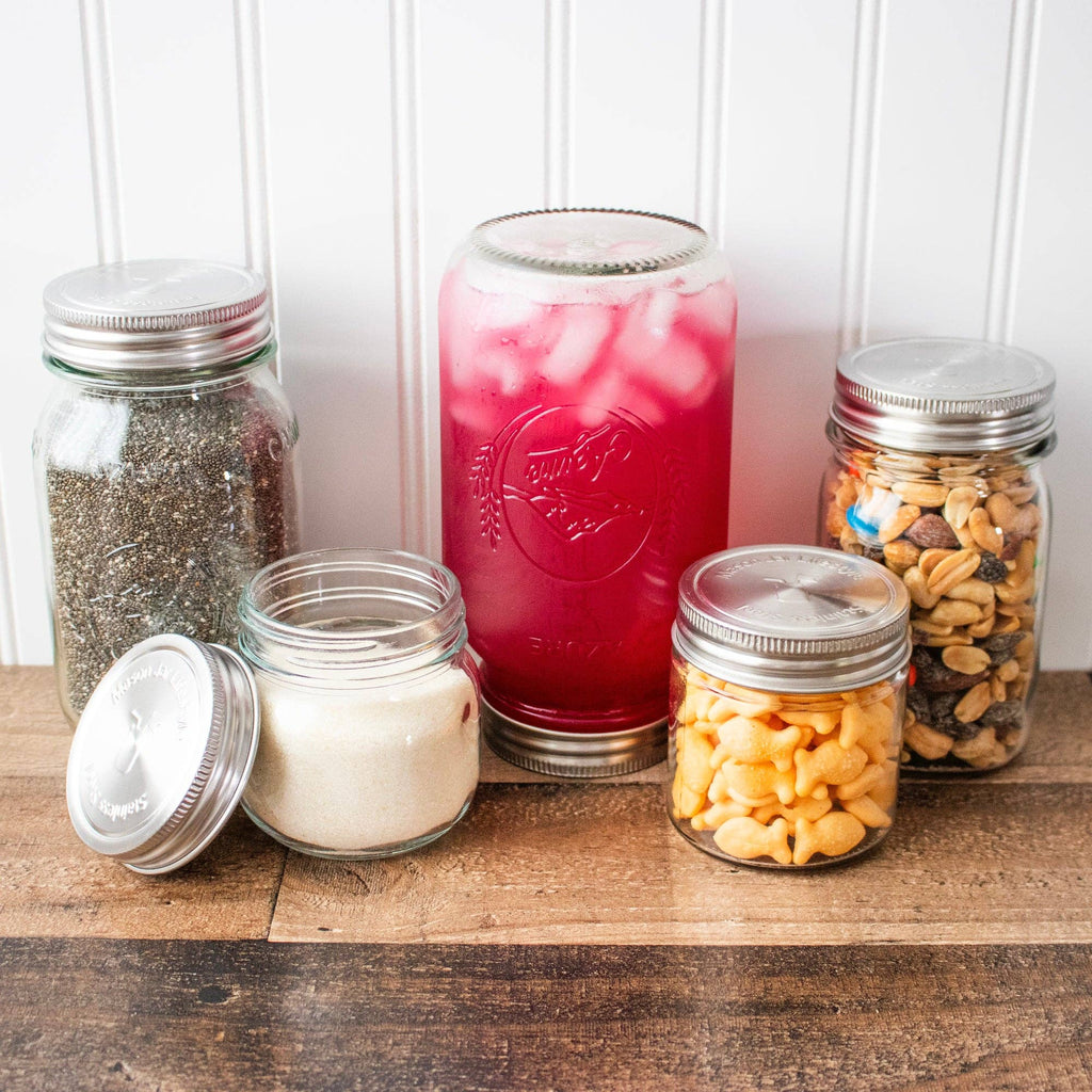Stainless Steel Storage Lids w/ Silicone Seals for Mason Jar