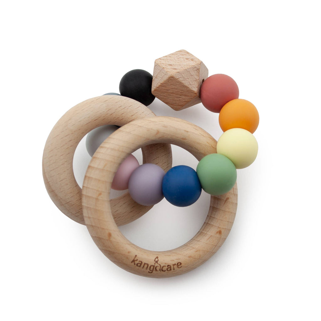Silicone & Wood Crocheted Teething Ring