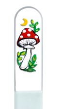Decorative item with a red and white mushroom design on a white background