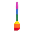 Colorful spatula with a gradient handle on a white background