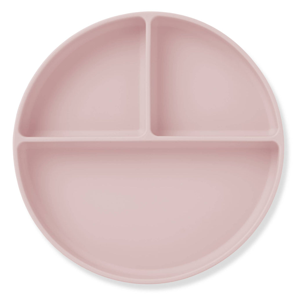 Baby Plate with Suction and  Divided Portions (Pink)
