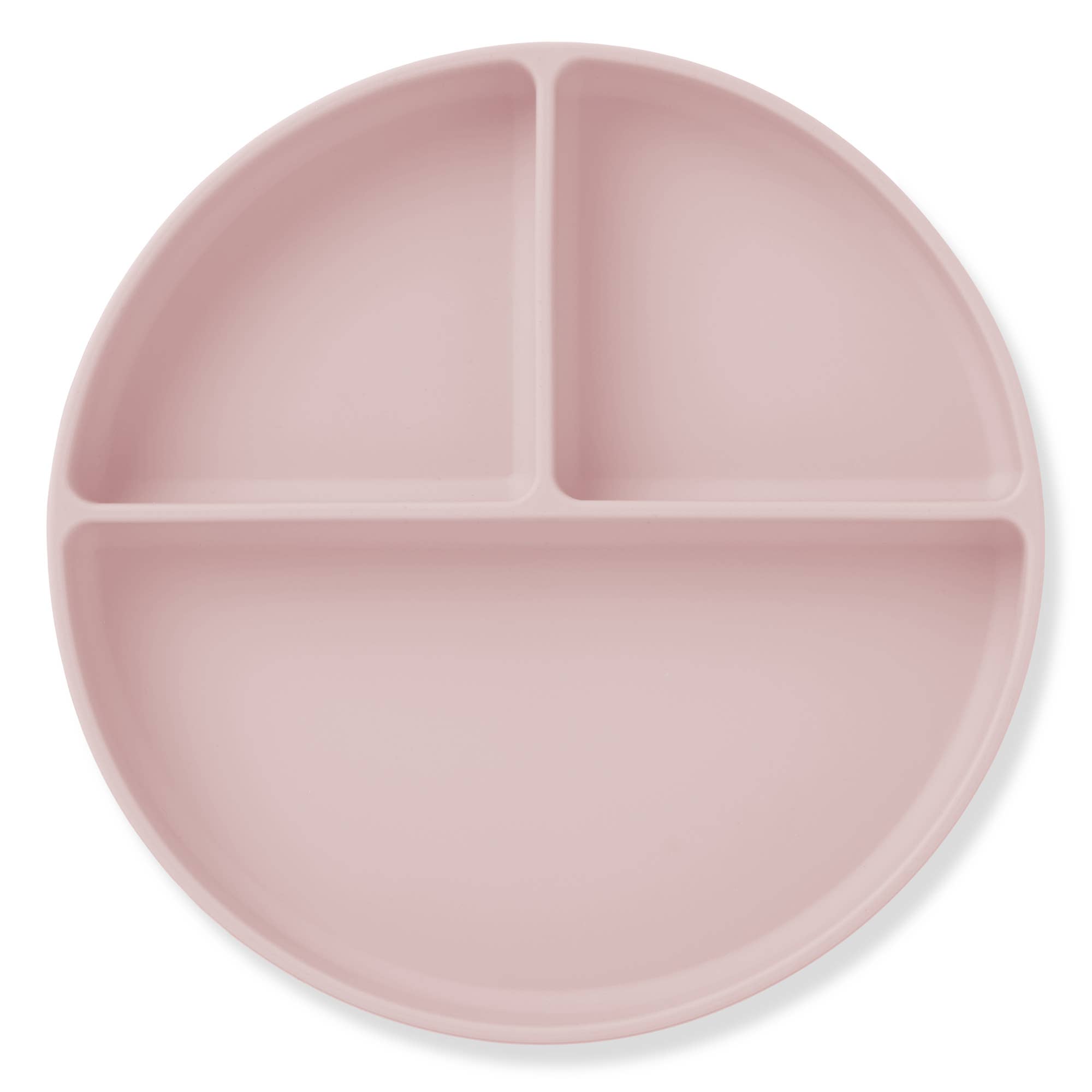 Baby Plate with Suction and  Divided Portions (Pink)