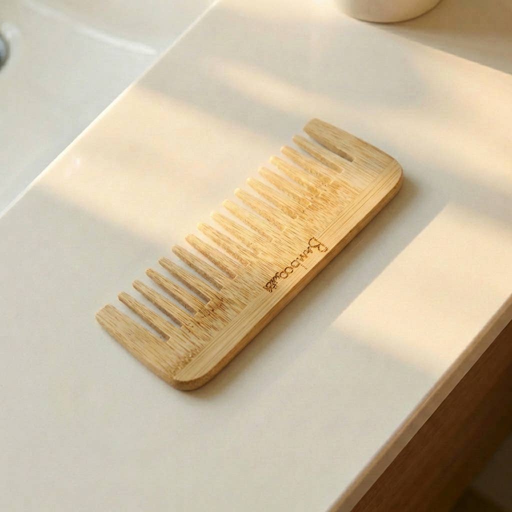Bamboo Compact Wide Tooth Comb