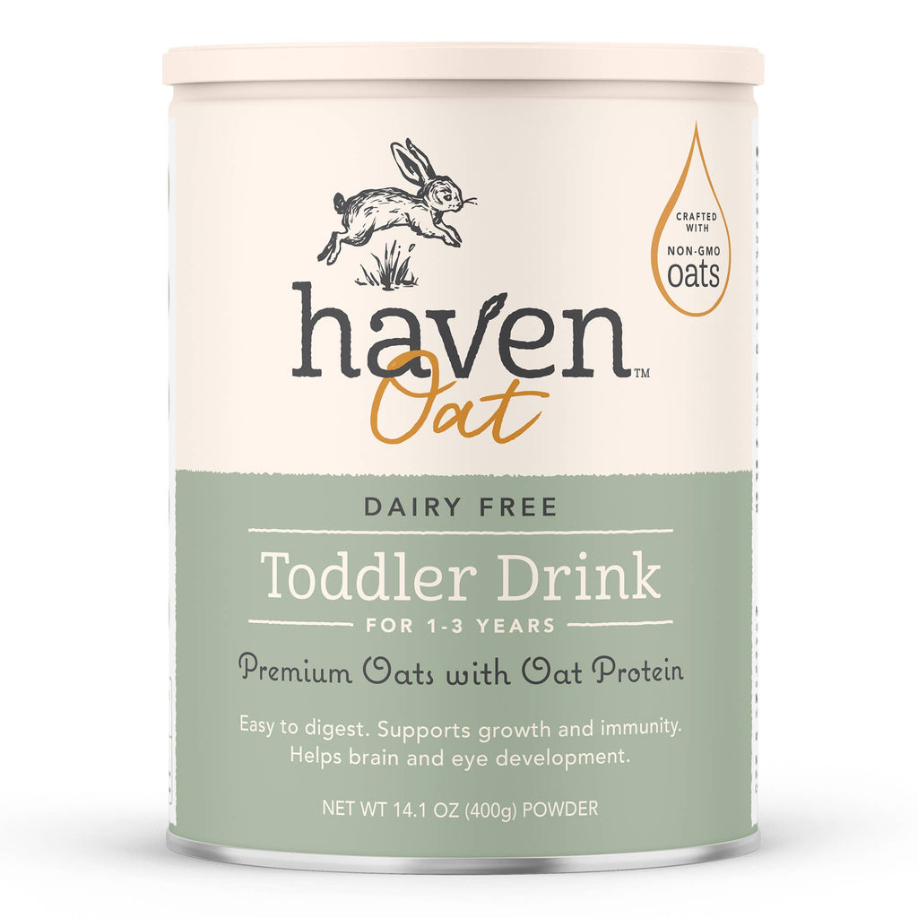 Can of Haven Oat toddler drink on a white background