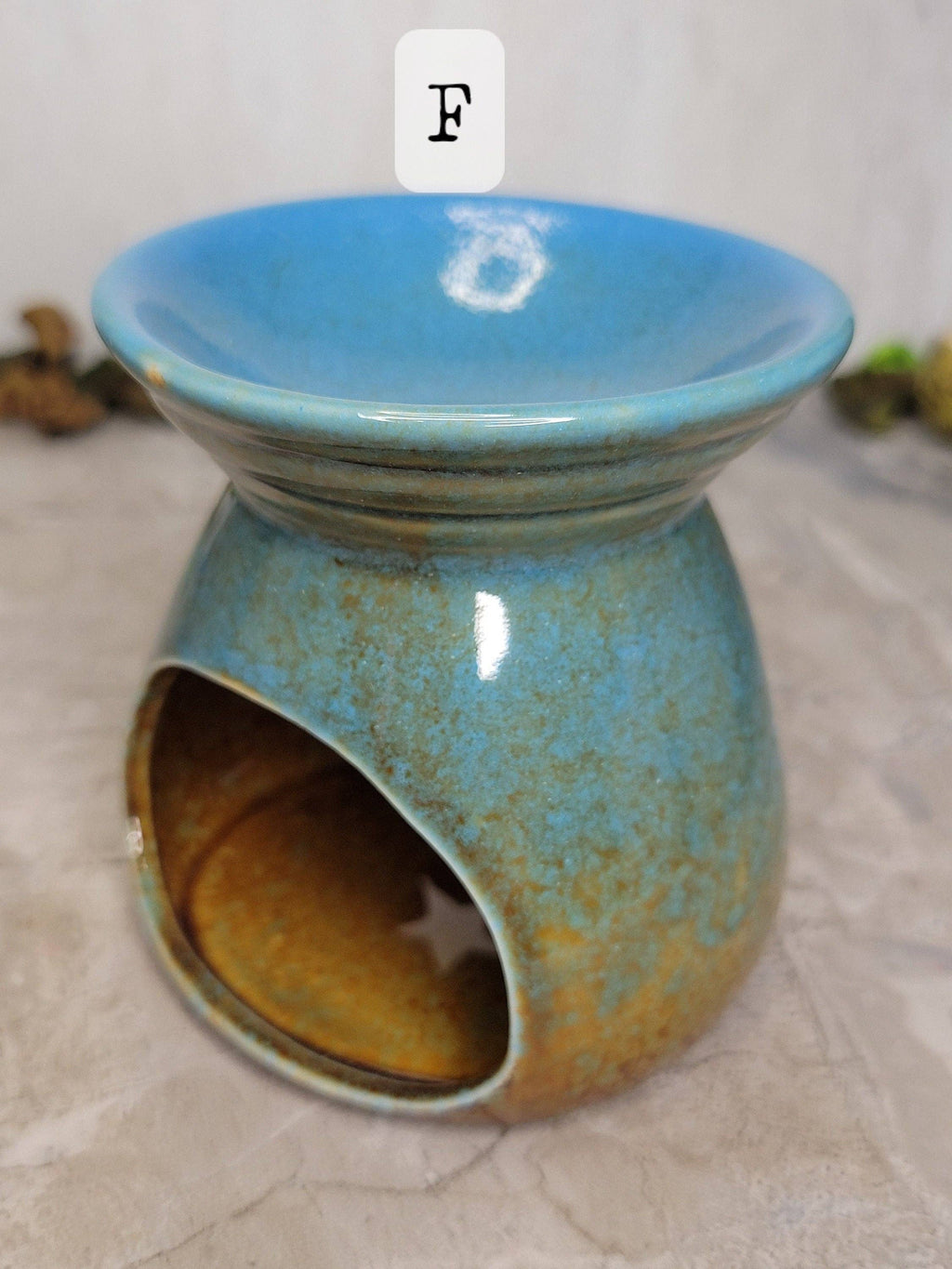Moon and Stars oil burner, Wax Warmer, Metaphysical décor