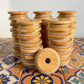 Bamboo Mason Jar Lide | Wide with Straw Hole