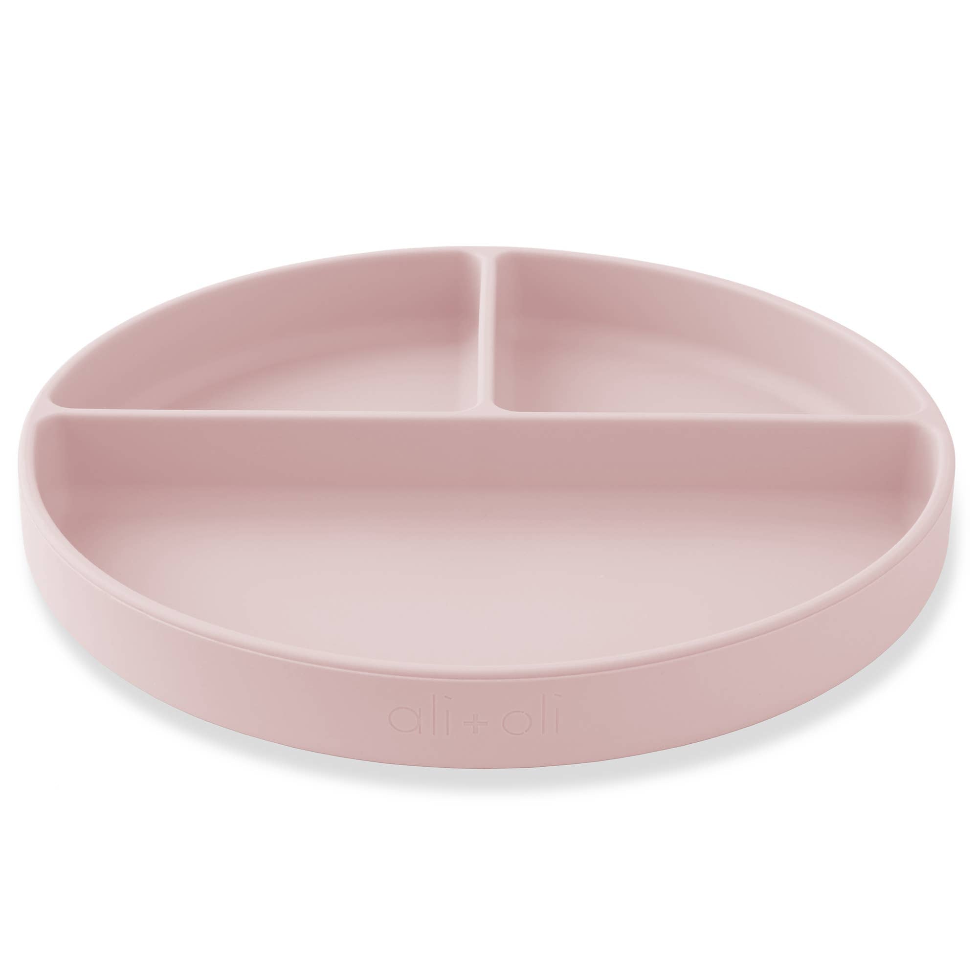 Baby Plate with Suction and  Divided Portions (Pink)