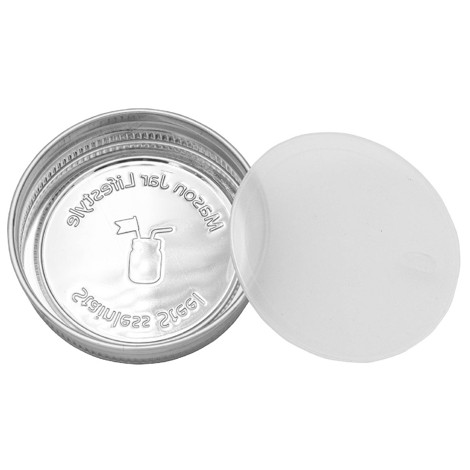 Stainless Steel Storage Lids w/ Silicone Seals for Mason Jar